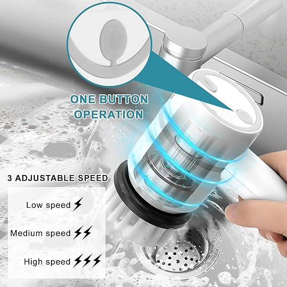 Taar Zaar 5-in-1 MagicSpin Electric Cleaning Brush